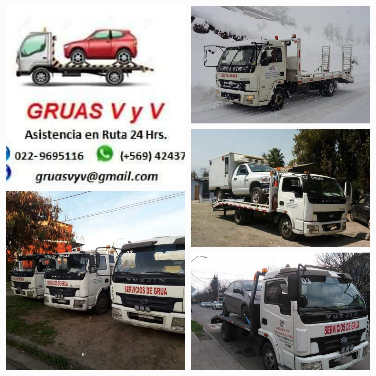 Grúa en Colina, Santiago, Disponible, Rescate - Grúas V y V